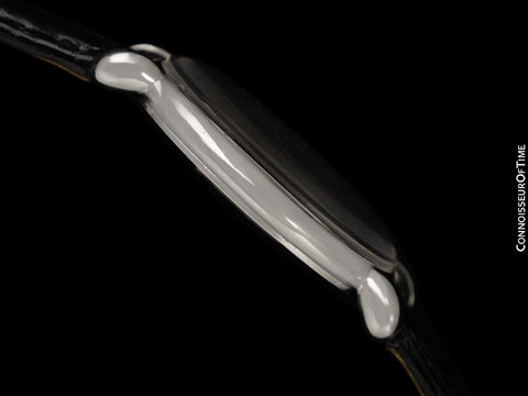 1943 Vacheron & Constantin Vintage Mens Oversized Tear Drop Watch - Stainless Steel