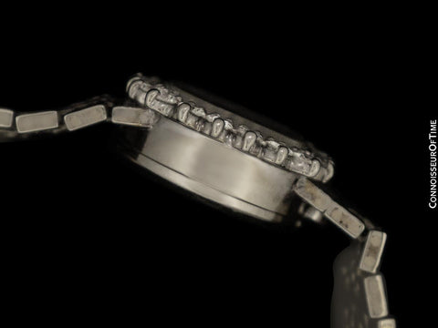 1960's Rolex Vintage Ladies Dress Bracelet Watch - 14K White Gold & Diamonds