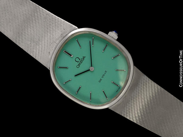 1978 Omega De Ville Vintage Mens Ellipse Dress Watch with Bracelet - Stainless Steel