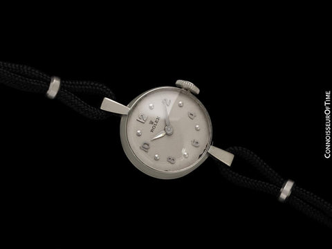 1966 Rolex Ladies Dress Watch, Silver Dial - 14K White Gold