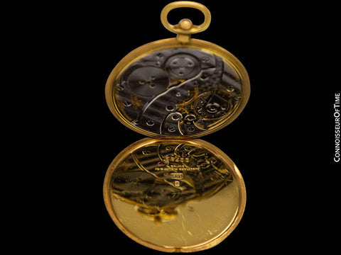 1918 Audemars Piguet Antique Art Deco Ultra Thin Mens Pocket Watch - 18K Gold