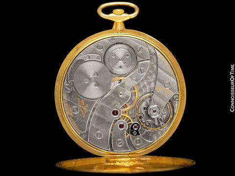 1918 Audemars Piguet Antique Art Deco Ultra Thin Mens Pocket Watch - 18K Gold