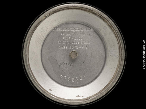 1970's Jaeger-LeCoultre Vintage Mens "Egg" Memovox Alarm Reveil - Stainless Steel