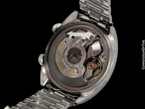 1970's Jaeger-LeCoultre Vintage Mens "Egg" Memovox Alarm Reveil - Stainless Steel