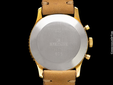 1968 Breitling Navitimer Vintage Aviator's AOPA Chronograph Watch - 18K Gold Plated & Stainless Steel