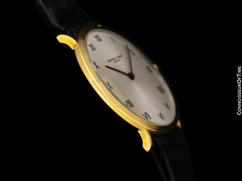 1965 Audemars Piguet Vintage Mens Thin Dress Watch with Band & Buckle - 18K Gold