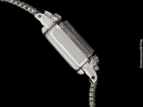1950's Patek Philippe Vintage Ladies Ref. 3086 18K White Gold and Factory Diamond Watch