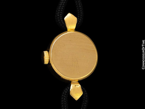 c. 1957 Rolex Orchid Ladies Vintage Watch, 18K Gold - Rare & Beautiful Crown Design