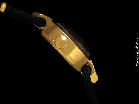 c. 1957 Rolex Orchid Ladies Vintage Watch, 18K Gold - Rare & Beautiful Crown Design