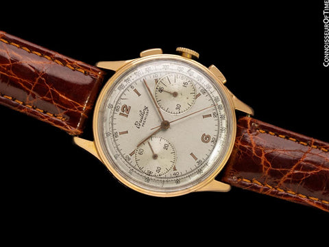 1945 Breitling Vintage Aviator's Ref. 760 Mens Chronograph Watch - 18K Rose Gold