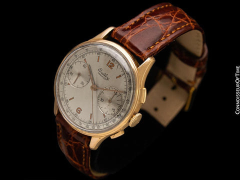 1945 Breitling Vintage Aviator's Ref. 760 Mens Chronograph Watch - 18K Rose Gold