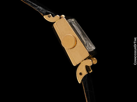 1950's Rolex Ladies Vintage Watch, 18K Gold - Rare & Beautiful Asymmetrical Design