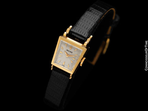 1950's Rolex Ladies Vintage Watch, 18K Gold - Rare & Beautiful Asymmetrical Design