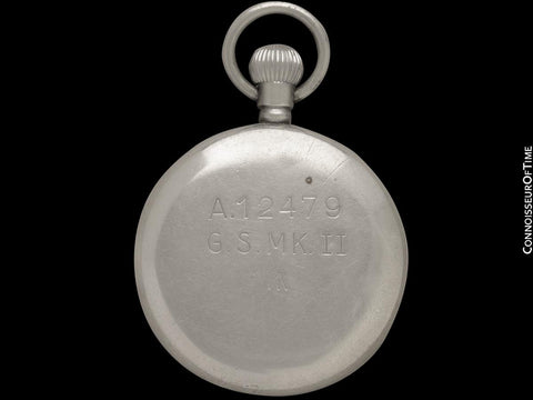 1940's Rolex WWII British Military Vintage Antique Mens 50mm Pocket Watch - Nickel
