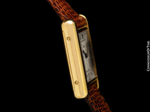 Cartier Vintage Ladies Tank Mechanical Watch - Gold Vermeil, 18K Gold over Sterling Silver