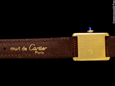 Cartier Vintage Ladies Tank Mechanical Watch - Gold Vermeil, 18K Gold over Sterling Silver