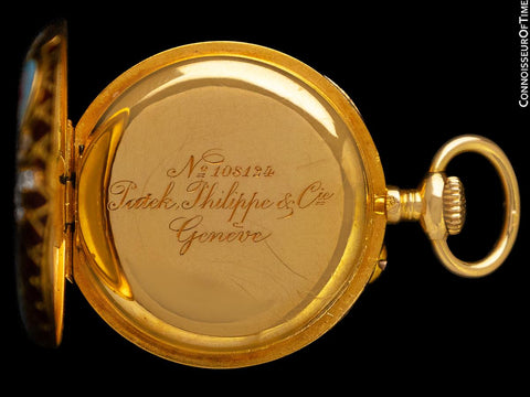 1912 Patek Philippe Vintage Ladies Miniature Pendant 18K Gold, Enamel & Diamond Watch - Patek Papers