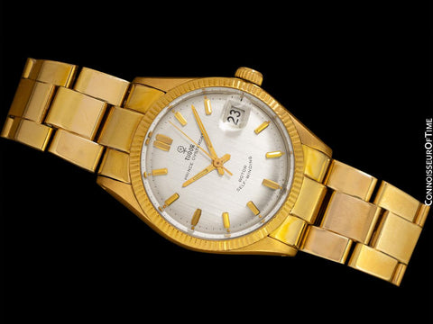 1967 Tudor (Rolex) Prince Oysterdate Vintage Mens Ref. 7966 Watch - Solid 18K Gold