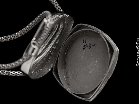 1910's Patek Philippe Vintage Ladies Watch with Stunning Period Case - Platinum, Enamel & Diamonds