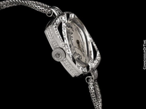 1910's Patek Philippe Vintage Ladies Watch with Stunning Period Case - Platinum, Enamel & Diamonds