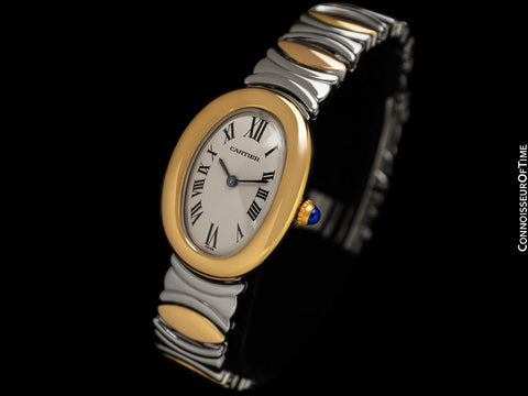 Cartier Baignoire Joaillerie 1920 Ladies Midsize Watch - 18K Gold & Stainless Steel