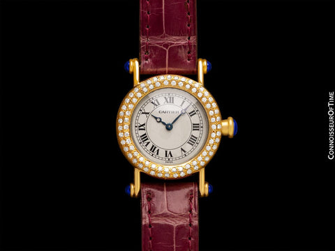 Cartier Diabolo Ladies Round Watch - 18K Gold & Diamonds