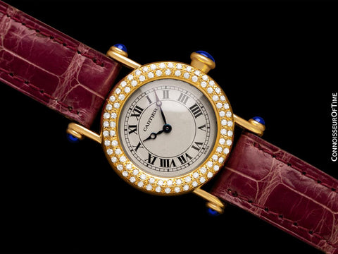Cartier Diabolo Ladies Round Watch - 18K Gold & Diamonds
