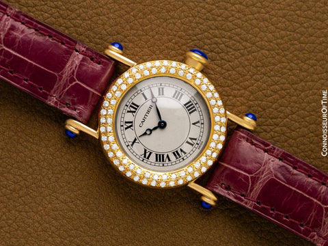 Cartier Diabolo Ladies Round Watch - 18K Gold & Diamonds
