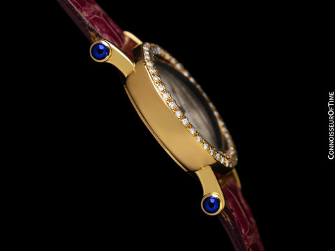 Cartier Diabolo Ladies Round Watch - 18K Gold & Diamonds