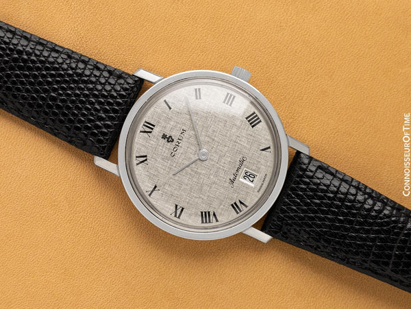 1970's Corum Vintage Classic Mens Automatic Luxury Watch - Stainless Steel