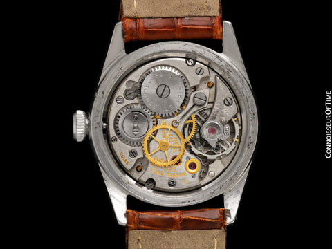 1944 Rolex Speedking Vintage Mens Midsize "Boys" WWII Oyster Watch - Stainless Steel