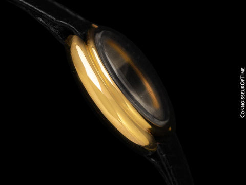 Cartier Ellipse Vintage Ladies Mechanical Watch with Band & Buckle - Solid 18K Gold