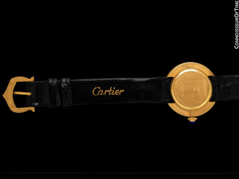 Cartier Ellipse Vintage Ladies Mechanical Watch with Band & Buckle - Solid 18K Gold