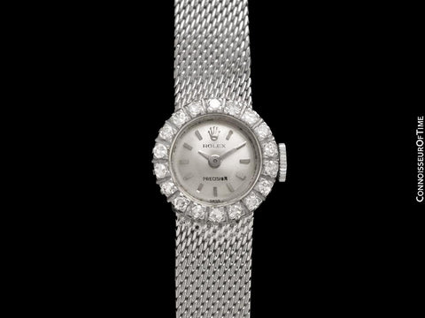 1960's Rolex Ladies Vintage Cocktail Watch - 18K White Gold & Diamonds
