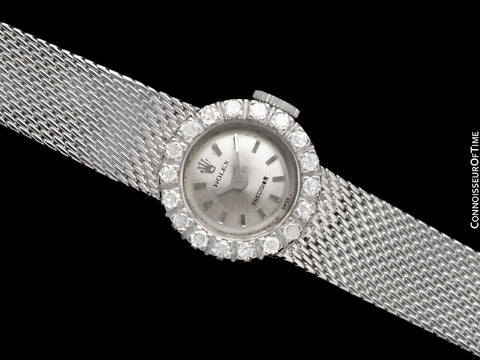 1960's Rolex Ladies Vintage Cocktail Watch - 18K White Gold & Diamonds