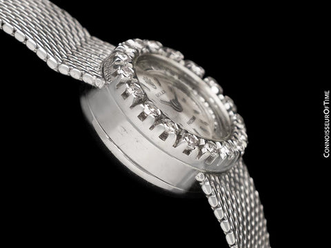 1960's Rolex Ladies Vintage Cocktail Watch - 18K White Gold & Diamonds