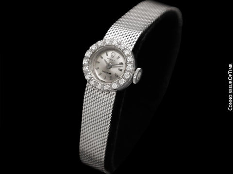 1960's Rolex Ladies Vintage Cocktail Watch - 18K White Gold & Diamonds