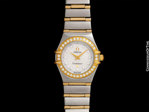 Omega Ladies Constellation 95 My Choice Mini Watch - Stainless Steel, 18K Gold & Omega Factory Diamonds