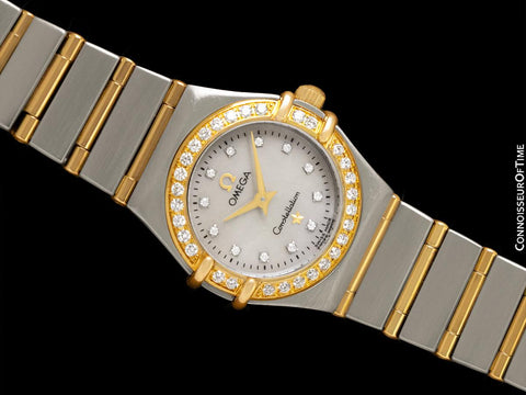 Omega Ladies Constellation 95 My Choice Mini Watch - Stainless Steel, 18K Gold & Omega Factory Diamonds