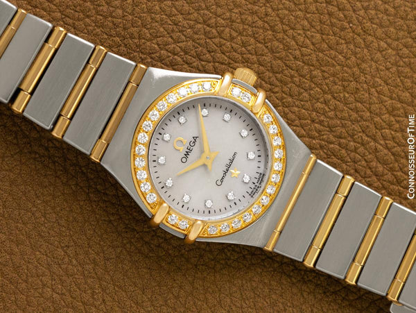 Omega Ladies Constellation 95 My Choice Mini Watch - Stainless Steel, 18K Gold & Omega Factory Diamonds