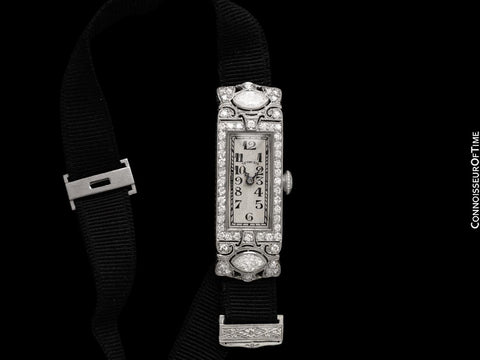 1920's Tiffany & Co. Ladies Art Deco Watch - Platinum & Diamond