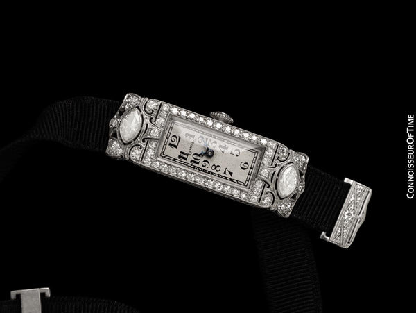 1920's Tiffany & Co. Ladies Art Deco Watch - Platinum & Diamond