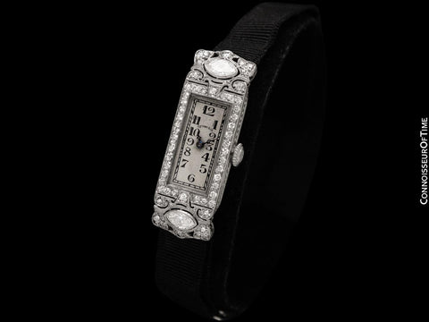 1920's Tiffany & Co. Ladies Art Deco Watch - Platinum & Diamond