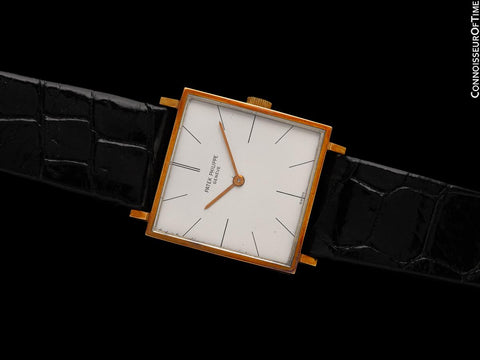 1963 Patek Philippe Vintage Mens Ultra Thin 18K Gold Gondolo Watch - Very Rare True Unworn New Old Stock with Sticker on Back
