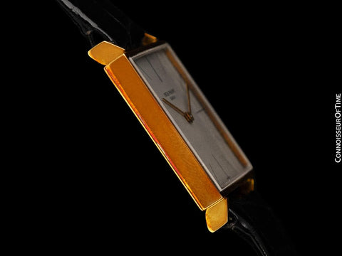 1963 Patek Philippe Vintage Mens Ultra Thin 18K Gold Gondolo Watch - Very Rare True Unworn New Old Stock with Sticker on Back