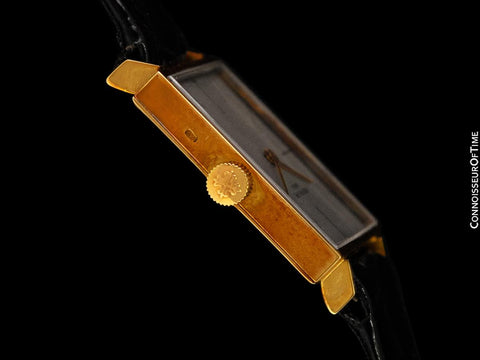 1963 Patek Philippe Vintage Mens Ultra Thin 18K Gold Gondolo Watch - Very Rare True Unworn New Old Stock with Sticker on Back