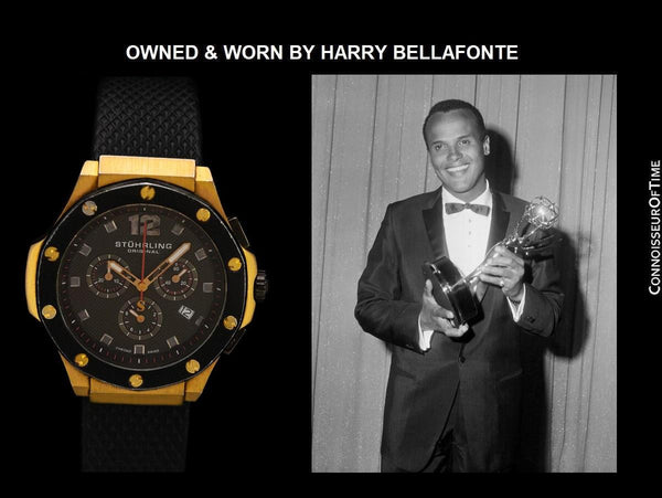 Stührling Apocalypse 160 Chronograph Mens Watch - Owned & Worn by Harry Bellafonte with COA