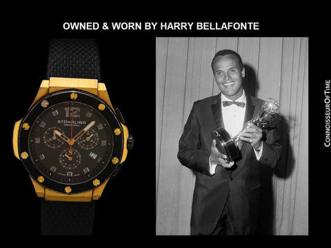 Stührling Apocalypse 160 Chronograph Mens Watch - Owned & Worn by Harry Bellafonte with COA