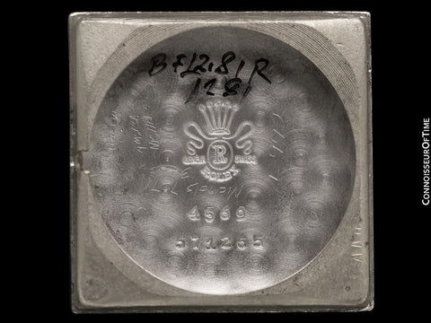 1947 Rolex Precision Vintage Mens Claw Lugs Square Dress Watch - 14K Rose Gold & Stainless Steel