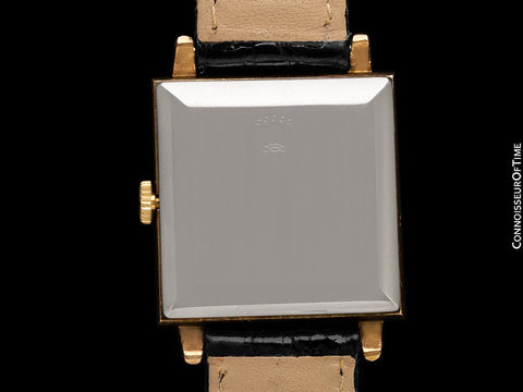 1947 Rolex Precision Vintage Mens Claw Lugs Square Dress Watch - 14K Rose Gold & Stainless Steel